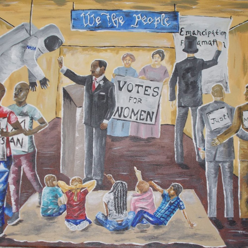 "Equal Rights" print on canvas, 18"x24" signed R4